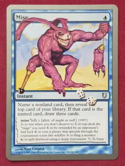 Magic The Gathering UNHINGED MISE blue card MTG - Image 1