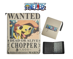 One Piece TCG Binder leather Card Book ALBUM Storage 4 9 GRID WANTED LUFFY - Image 3