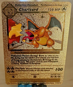 Pokemon Charizard 120HP Gold Foil 🔥card 4/102 Near Mint /Mint Textured - Image 1