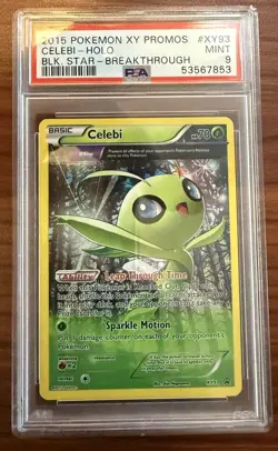 Pokemon TCG Celebi XY Black Star Promo Holo Card XY93 PSA 9 - Image 1