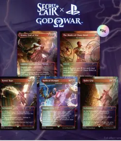 MTG Secret Lair Playstation God of War Greek Foil Preorder - Image 1