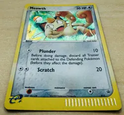 2003 Meowth 013 Nintendo Black Star Promo Cosmos Holo - Pokemon TCG Card [LP] - Image 2