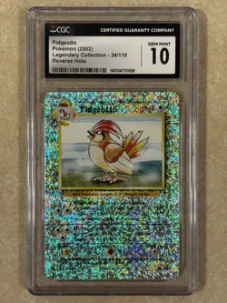 2002 Pokemon Pidgeotto 34/110 Legendary Collection Reverse Holo(CGC 10 GEM MINT) - Image 1