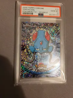 2000 Topps Chrome Pokemon Sparkle Tentacool PSA 10 - Image 1