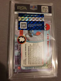 2000 Topps Chrome Pokemon Sparkle Tentacool PSA 10 - Image 2
