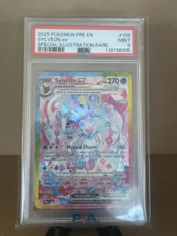 Pokemon Prismatic Evolutions Sylveon ex Special Illustration Rare #156/131 PSA 9 - Image 1