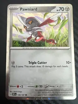 Pokemon TCG Obsidian Flames Pawniard 148/197 Cosmo Holo VLP - Image 1