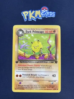 Pokemon TCG Dark Primeape Team Rocket 43/82 1st Edition Regular MP. - Image 1