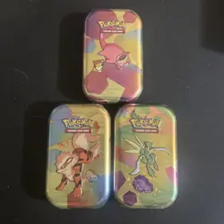 3x Pokemon TCG English Scarlet And Violet 151 Mini Tins Assorted Artworks Sealed - Image 1