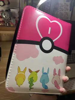 Pokemon TCG Pink White Sylveon Zip Up 17 pages Holds 68 Card Binder TCGAMES - Image 3