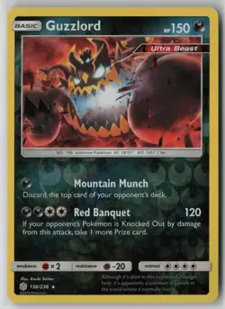 Guzzlord 136/236 Pokemon Reverse Holo Cosmic Eclipse Rare Near Mint Card (NM) 1 - Image 1