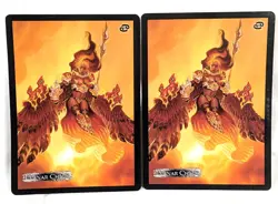 2X Magic the Gathering MTG 2007 Planar Chaos Akroma Oversize Promo Card TCG CCG - Image 1
