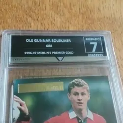 Ole Gunnar Solskjaer Merlin 1996 Card Manchester United Get Graded 7 Mint - Image 4