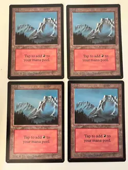 Magic the Gathering MTG Mountain v.1 (Snow) Beta NM (Beta Bob) - Image 2