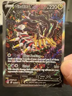 Pokemon TCG Lost Origin Giratina v Full Art Ultra Rare Card 185/196 Lp- To MP+ - Image 1