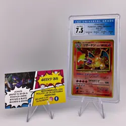 1996 POKEMON JAPANESE BASE SET CHARIZARD HOLO RARE NO.006 CGC 7.5 NM+ W/Subgrade - Image 1