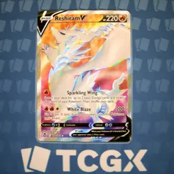 Pokemon - Reshiram V (Full Art) - 172/195 - SWSH12: Silver Tempest - Holo NM - Image 1
