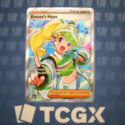 Pokemon - Emcee's Hype - 220/182 - SV10: Destined Rivals - Holo - Ultra Rare NM - Image 1