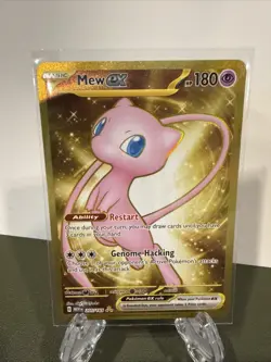 Pokemon TCG Mew EX Hyper Rare Gold Holo Card Scarlet & Violet 151 Series - Image 1