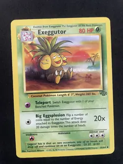 Pokemon Uncommon Grass Type Card: Exeggutor 35/64 Jungle - Image 1