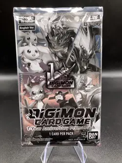 Digimon Card Game 1 Year Anniversary Promo Pack Factory Sealed Bandai BT-06 - Image 1