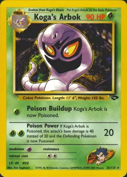 Koga's Arbok 25/132 Rare Gym Challenge Pokemon Card NM - Image 1