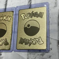 Charizard, Blastoise, Venusaur Metal Gold POKEMON Custom Display Fan Made Cards - Image 5
