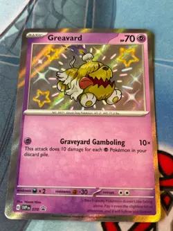 Pokemon Greavard SVP 070 Holo Paldean Fates Promo Pokemon TCG Card - Image 1