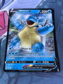 Pokemon Card Blastoise V SWSH101 Black Star Promo - Light Play - Image 1