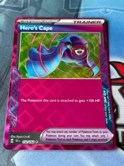 Pokemon Hero's Cape 152/162 Sv05: Temporal Forces Holo Ace Spec Card - Image 1
