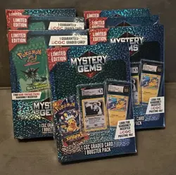 5x POKEMON MYSTERY GEMS BOX 1 CGC CARD BOOSTER PACK LIMITED EDITION - FIVE - Image 1