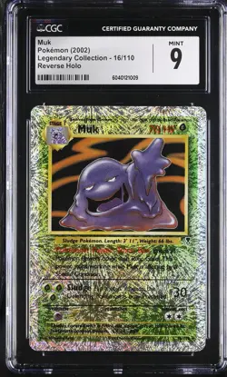 CGC 9 MINT Muk 2002 Legendary Collection 16/110 Reverse Holo Pokemon Card - Image 1