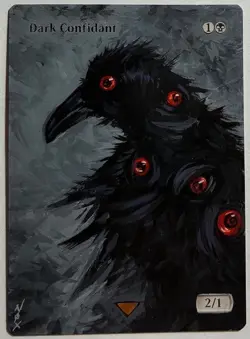 Hand-painted MTG alter | Dark Confidant | textless NOX altered art - Image 1