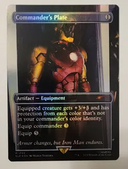 Mtg Secret Lair Marvel Commander's Plate NM Rainbow Foil - Image 1