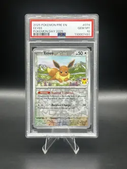 Eevee - (Pokemon Day 2025) (Reverse Cosmos Holo) 074/131 PSA 10 - Image 1