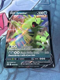 Pokemon Tyranitar V SWSH109 Black Star Promo Pokemon TCG LP - Image 1