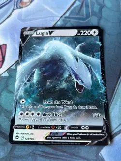 Pokemon Lugia V 138/195 Swsh12: Sword & Shield-Silver Tempest Holo NM - Image 1
