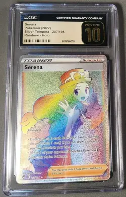 Pokemon Serena Rainbow 2022 Silver Tempest 207/195 CGC GRADED Pristine 10 - Image 1