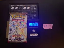 GOD PACKU 22.46g VERY HEAVY Prismatic Evolutions Pokemon Sealed Booster Pack New - Image 1