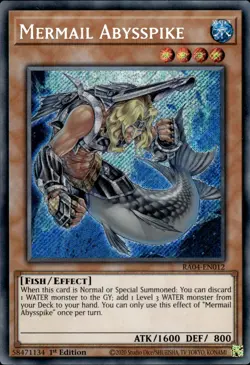 Mermail Abysspike - Secret Rare 1st Edition RA04-EN012 - NM - YuGiOh - Image 1