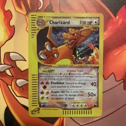 Charizard 146/144 Skyridge Crystal Holo Rare CUST0M Fan Art Card proxy NM - Image 2