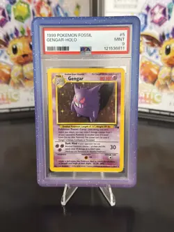 Pokemon TCG 1999 Gengar Fossil Holo Rare Card 5/62 PSA 9 Mint - Image 1