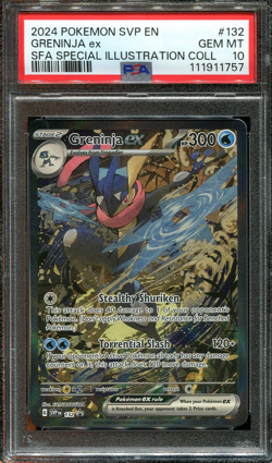 PSA 10 GRENINJA EX #132 SVP EN-SV BLACK STAR PROMO Pokemon Card - Image 1