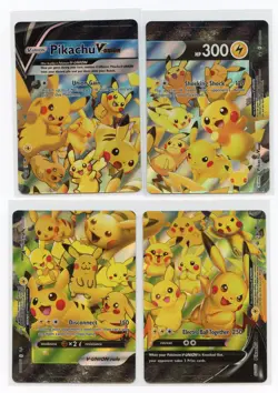 Pikachu V-Union Celebrations Full Set of 4 SWSH Promo Pokemon TCG Card NM - Image 1