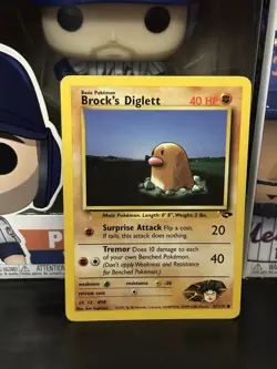 Pokemon TCG Gym Challenge - Brock’s Diglett #67/132 - Common Non Holo Card - Image 1