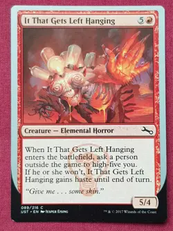 Magic The Gathering UNSTABLE IT THAT GETS LEFT HANGING red card MTG - Image 1