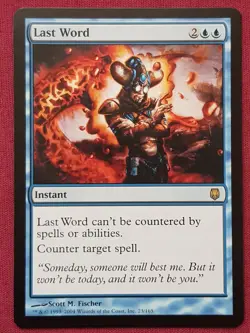 Magic The Gathering DARKSTEEL LAST WORD blue card MTG - Image 1
