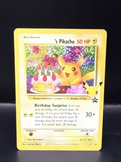 Pokemon TCG Birthday Pikachu Celebrations Classic Collection Promo Card #24 - Image 2