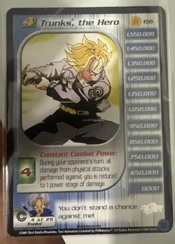 Trunks Level 1-4, Limited Holo DBZ CCG TCG Dragonball Z Personality Card Set - Image 4