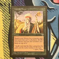 Worldly Tutor Mirage 1996 Near Mint Mtg Magic The Gathering Illus David O’Connor - Image 1